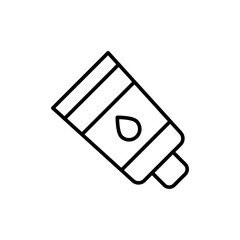 Watercolor outline icons, painter minimalist vector illustration ,simple transparent graphic element .Isolated on white background