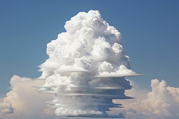 Pileus cloud capping a cumulus tower