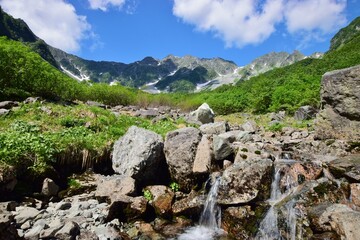 北アルプス 涸沢カール　夏景色