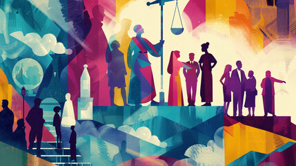 A thought-provoking illustration exploring the concept of care justice, emphasizing the importance of equitable access to care services and opportunities for all members of the com