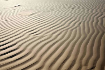 Fototapeta premium The interplay of light and shadow on a sandy beach’s rippled surface
