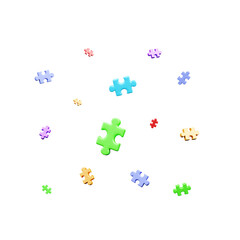 Realistic world autism awareness day 3d illustration or world autism awareness day 3d icon
