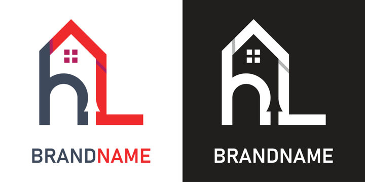 hl home logo design template