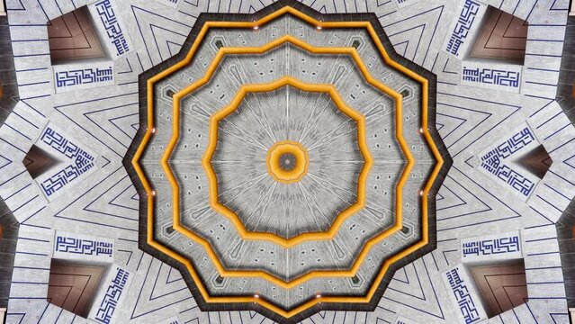 vortex of geometric shapes dmt entities energy, colorful 3d seamless psychedelic loop art with abstract mandala pattern for new age dmt, lsd spiritual awakening and opening chakra.
