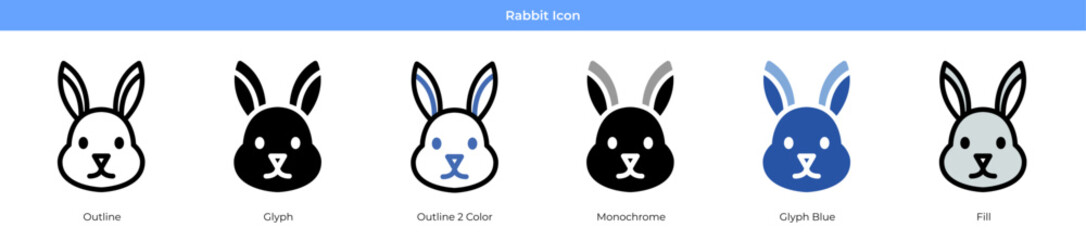 Rabbit Icon Set
