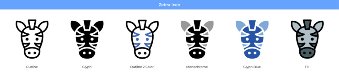 Zebra Icon Set