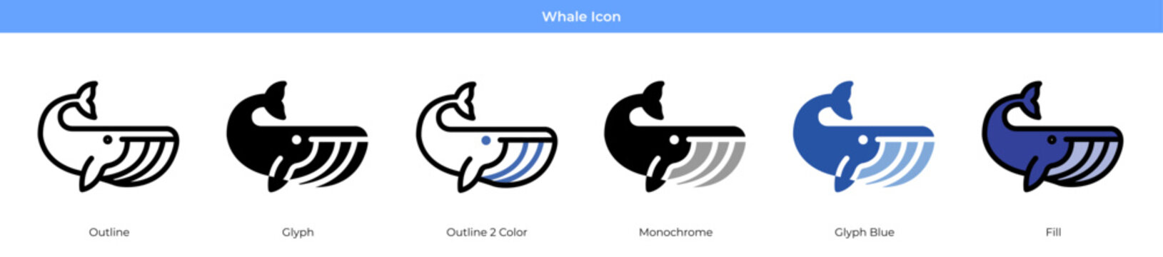 Whale Icon Set