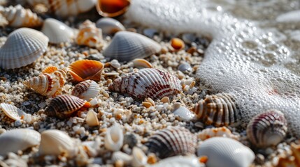 strafish and shells on the beach