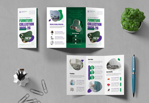 Furniture Trifold Brochure Layout