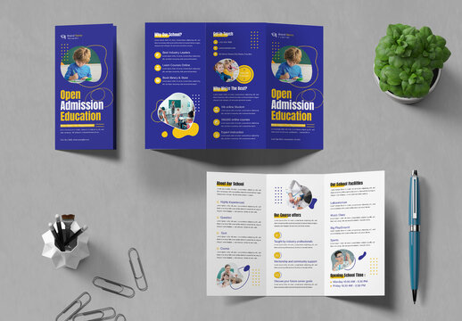Education Trifold Brochure Layout
