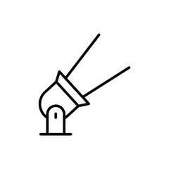 Spotlight outline icons, minimalist vector illustration ,simple transparent graphic element .Isolated on white background