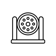 Spotlight outline icons, minimalist vector illustration ,simple transparent graphic element .Isolated on white background