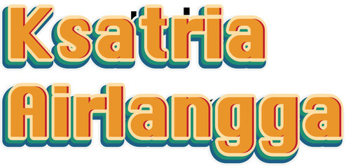Airlangga University retro text stickers