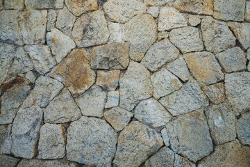  Wall made of decorative wild stone.  Stone wall sample