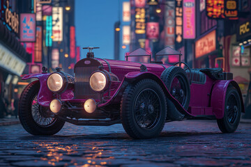 vintage car on the street