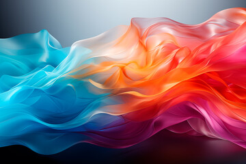 Abstract waves, abstract multicolor background, banner.
