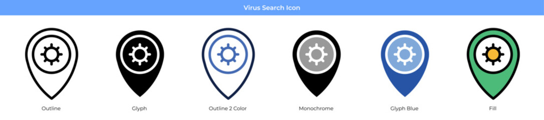 Virus Search Icon