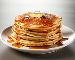 Whole Grain Pancakes with Maple Syrupblank templated,