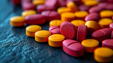 Enigmatic Medicine: Pills on Dim Table