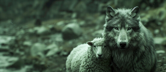 wolf and sheep together 