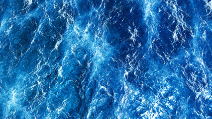 Water waves pattern texture, rough sea waves 3d illustration.