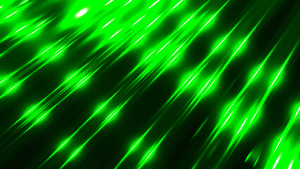 Green metallic background, shiny striped 3D metal abstract background.