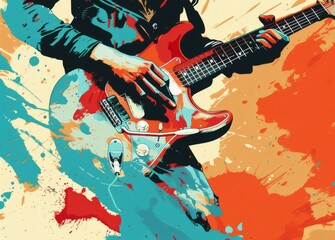 a poster invitation to a summer rockmusic festival 