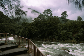 Cantingas River along Mt. Guiting-guiting on a gloomy day. San Fernando, Romblon, Philippines