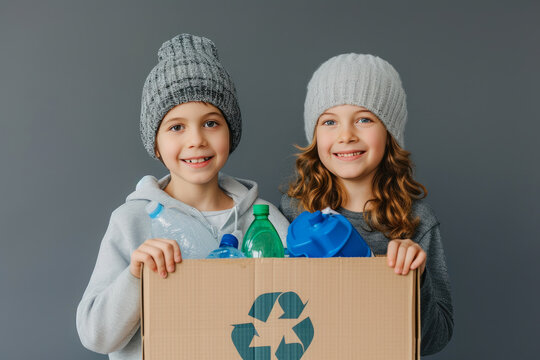 Positive Vibes: Happy Brother and Sister Embrace Green Living - Powered by Adobe