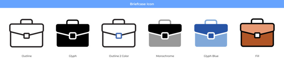 Briefcase Icon Set