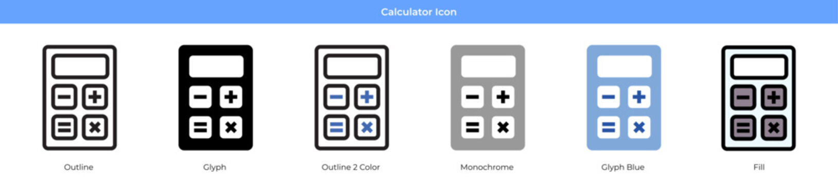 Calculator Icon Set
