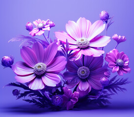 Abstract Purple Flowers Background for Wallpapers and Home Decor