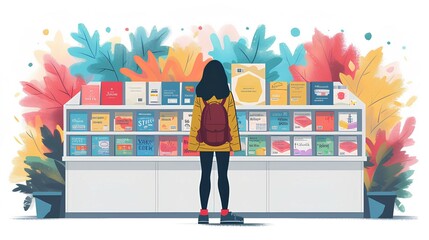 A person receiving a personalized recommendation from a brand based. AI generate illustration