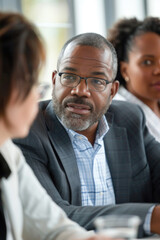 Obraz premium Diverse group of individuals gathered around table