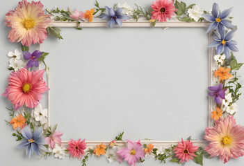 Flowered frame.