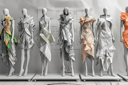 Virtual fashion design creating avant garde outfits in digital studios innovative and stylish