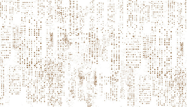 Grunge brown and white pattern. Monochrome particles abstract texture. Brown design background surface. Gray printing element. Vector illustration.