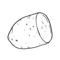 Doodle potato icon in vector. Line potato sketch icon