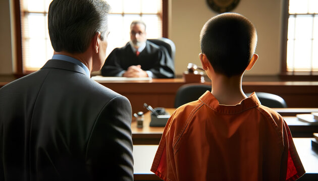Young boy standing with his attorney inside a juvenile courtA Juvenile Defense Attorney specializes in defending children who find themselves in legal trouble