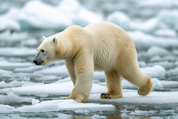 Endurance on Ice: Polar Bear's Arctic Trek
