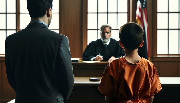 Young boy standing with his attorney inside a juvenile courtA Juvenile Defense Attorney specializes in defending children who find themselves in legal trouble