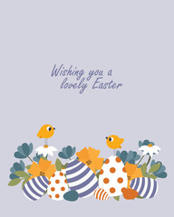 Happy Easter card, banner, poster