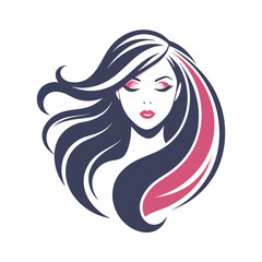Elegant Woman with Long Hair - Bi Tone