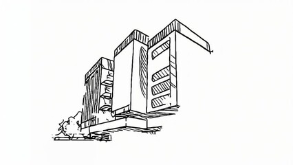 Architectural animated hand drawn sketch best 