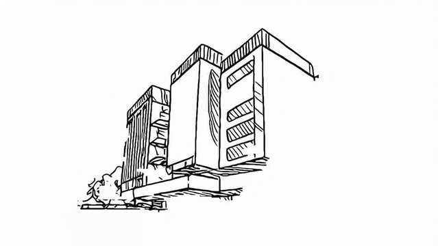 Architectural animated hand drawn sketch best 