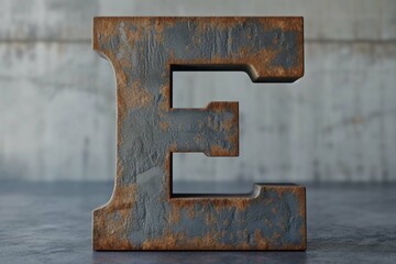 3d render of letter E