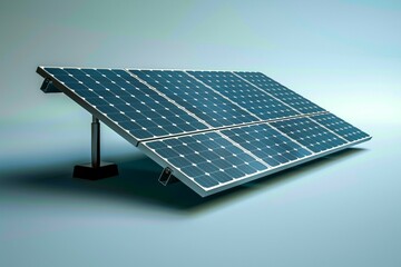 Renewable energy concept Photovoltaic solar panel, isolated with distinct shadow