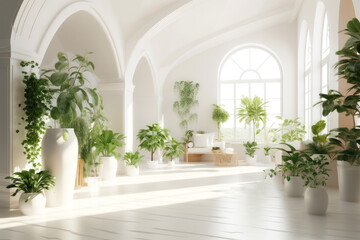 Lush greenery complements the serene