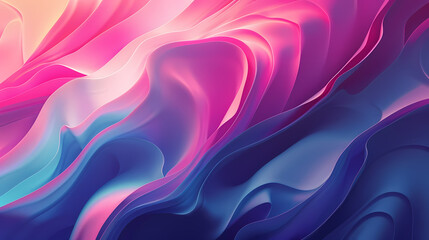 Abstract Colorful Waves in Digital Artwork