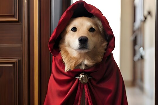 golden retriever in santa claus hat, goold